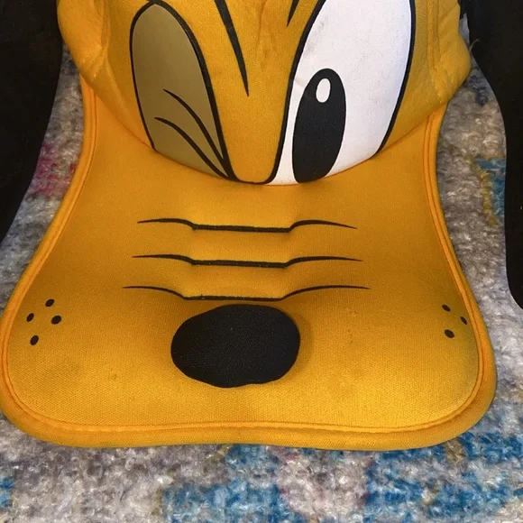 Vtg Disney Parks Adult Novelty Foam Pluto Cap Nwt Wink Face Htf New One Size - Picture 3 of 5